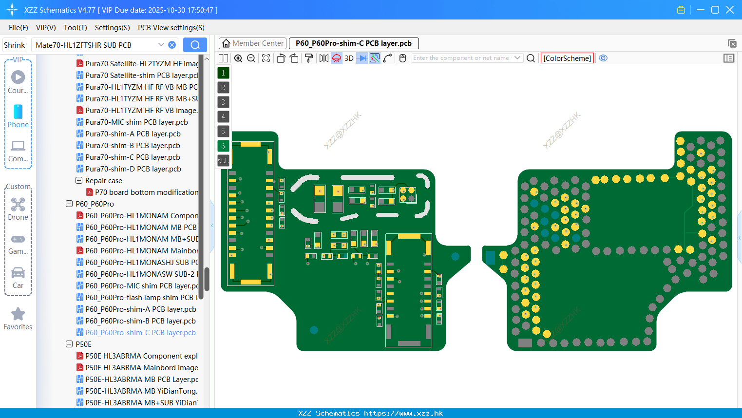 Huawei P60_P60Pro-shim-C PCB Layer